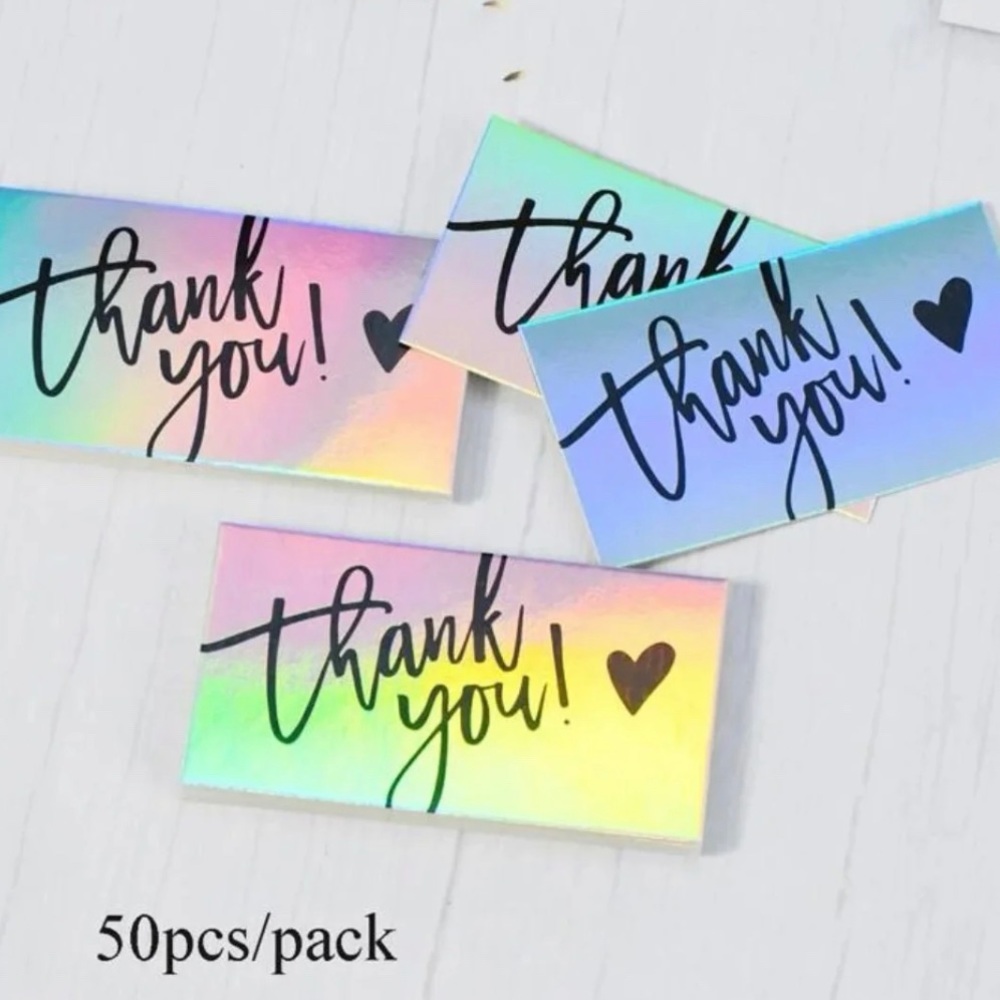 Thank You Cards- 50 piece Holographic